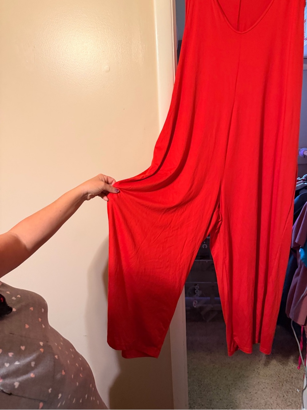 Red Sleeveless Women's Jumpsuit